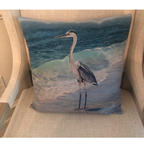 Beach Pillow Covers 2 Soft Cases Set Cottage Coastal Decor Nautical Decoration - Picture 7 of 7